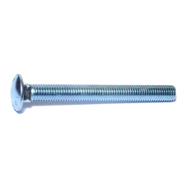 Midwest Fastener 5/8"-11 x 6" Zinc Plated Grade 2 / A307 Steel Coarse Thread Carriage Bolts 25PK 01171